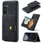 For Samsung Galaxy A16 5G JEEHOOD J01 Retro Magnetic Detachable Wallet Phone Case(Black)