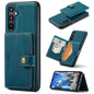 For Samsung Galaxy A16 5G JEEHOOD J01 Retro Magnetic Detachable Wallet Phone Case(Blue)