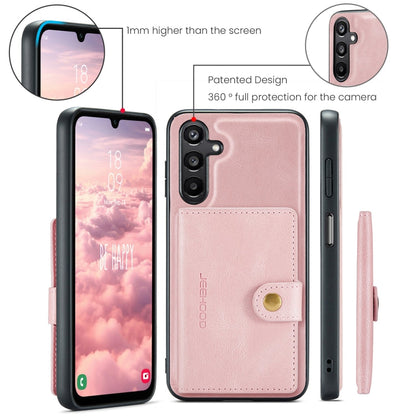 Pour Samsung Galaxy A16 5G JEEHOOD J01 Étui portefeuille magnétique détachable rétro (rose)