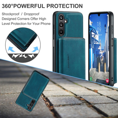 For Samsung Galaxy A16 5G JEEHOOD J02 Magnetic Zipper Horizontal Flip Leather Phone Case(Blue)