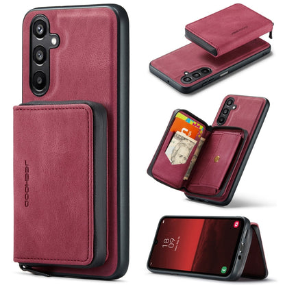 For Samsung Galaxy A16 5G JEEHOOD J02 Magnetic Zipper Horizontal Flip Leather Phone Case(Red)
