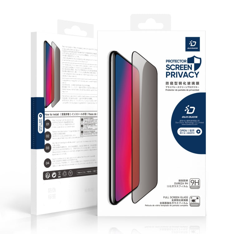 For iPhone 16 Pro 5pcs DUX DUCIS 0.33mm 9H High Aluminum Anti-spy HD Tempered Glass Film