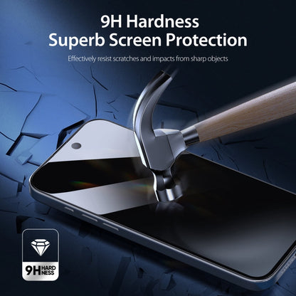 Pour iPhone 16 5pcs DUX DUCIS Film en verre trempé HD anti-espion haute alumine 9H 0,33mm