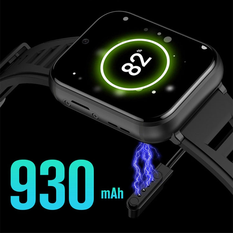 Montre intelligente d'appel 4G UNIWA DM66, 2 Go+16 Go, écran IPS de 1,99 pouces, Android 9.0, compatible WiFi GPS (argent)