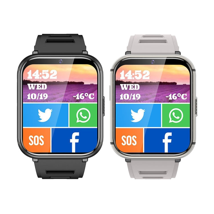 UNIWA DM66 4G Calling Smart Watch, 2GB+16GB, 1.99 inch IPS Screen Android 9.0 Support WiFi GPS(Black)