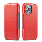 Pour iPhone 16 Pro Étui de téléphone en cuir PU à rabat vertical texturé Fierre Shann 64 (rouge)