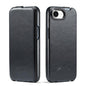 For iPhone 17e / 16e Fierre Shann 64 Texture Vertical Flip PU Leather Phone Case(Black)