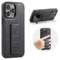 Pour iPhone 14 Pro, étui de téléphone arrière en cuir de vachette ciré Fierre Shann (noir)