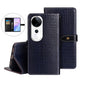 For vivo V40 5G idewei Crocodile Texture Leather Phone Case(Dark Blue)