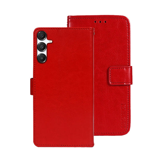 For Samsung Galaxy A16 5G idewei Crazy Horse Texture Leather Phone Case(Red)
