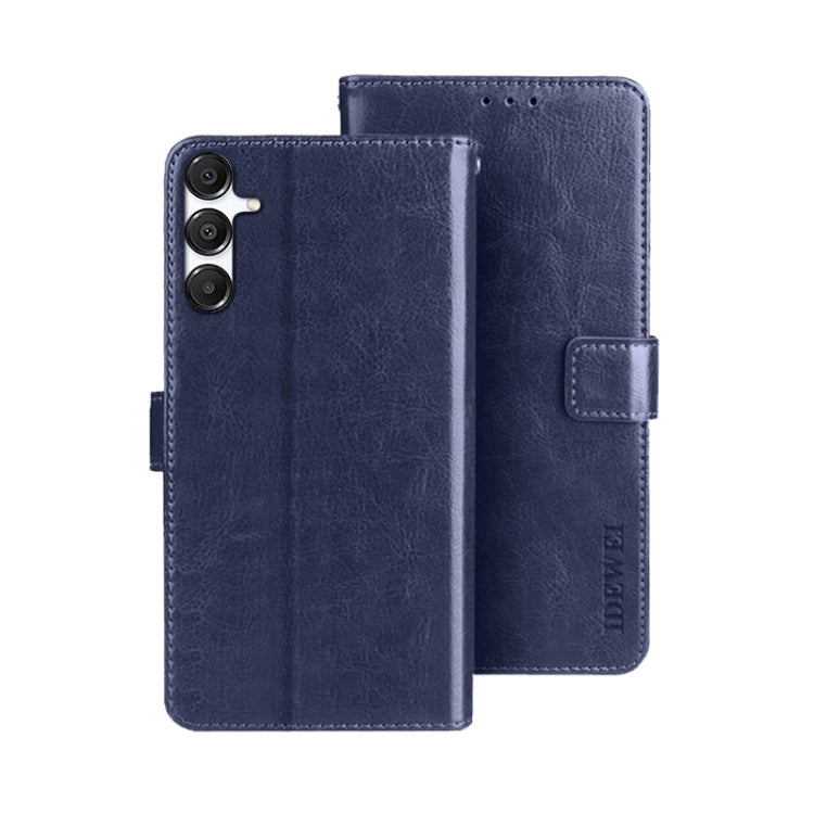 For Samsung Galaxy A16 5G idewei Crazy Horse Texture Leather Phone Case(Blue)