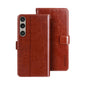For Sony Xperia 1 VI idewei Crazy Horse Texture Leather Phone Case(Brown)