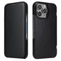 For iPhone 16 Pro Max Fierre Shann Top Layer Cowhide Business Magnetic Leather Phone Case(Black)