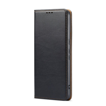 For Google Pixel 9 Pro XL Fierre Shann PU Genuine Leather Texture Phone Case(Black)