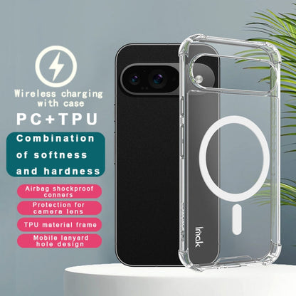 For Google Pixel 9 / 9 Pro IMAK Space Shield PC + TPU Airbag Shockproof MagSafe Phone Case(Transparent)