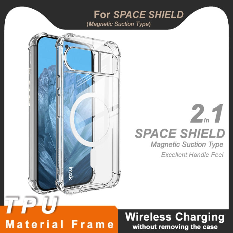 For Google Pixel 9 / 9 Pro IMAK Space Shield PC + TPU Airbag Shockproof MagSafe Phone Case(Transparent)