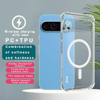 For Google Pixel 9 Pro XL IMAK Space Shield PC + TPU Airbag Shockproof MagSafe Phone Case(Transparent)