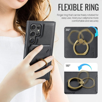 For Samsung Galaxy S24 Ultra 5G MAGKING K1 MagSafe Detachable Wallet RFID Back Cover Phone Case(Black)