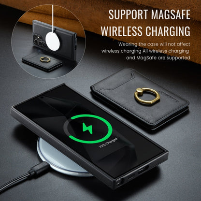 For Samsung Galaxy S24 Ultra 5G MAGKING K1 MagSafe Detachable Wallet RFID Back Cover Phone Case(Black)