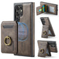 For Samsung Galaxy S23 Ultra 5G MAGKING K1 MagSafe Detachable Wallet RFID Back Cover Phone Case(Coffee)