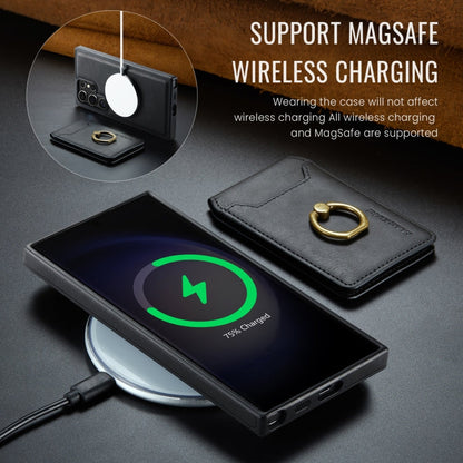For Samsung Galaxy S23 Ultra 5G MAGKING K1 MagSafe Detachable Wallet RFID Back Cover Phone Case(Black)