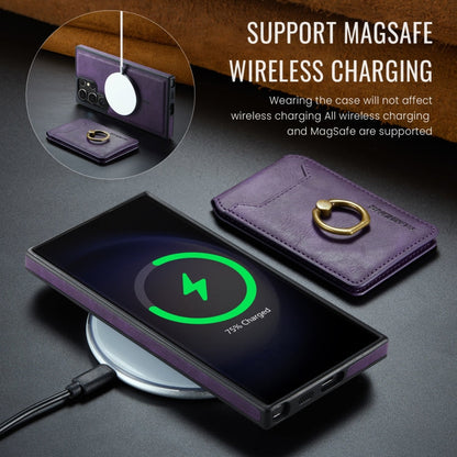 Pour Samsung Galaxy S23 Ultra 5G Étui de téléphone MAGKING K1 MagSafe détachable avec portefeuille RFID (violet)