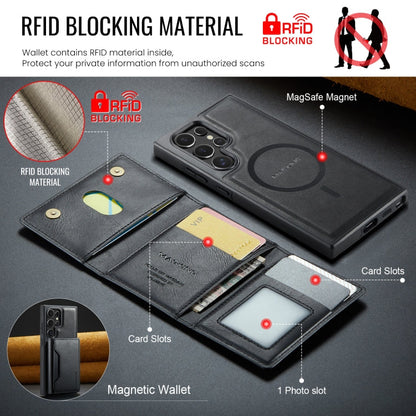 For Samsung Galaxy S24 Ultra 5G MAGKING K2 Series MagSafe RFID Card Bag Detachable Phone Case(Black)