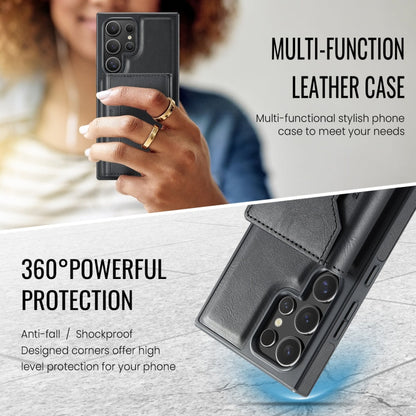 For Samsung Galaxy S24 Ultra 5G MAGKING K2 Series MagSafe RFID Card Bag Detachable Phone Case(Black)