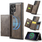 For Samsung Galaxy S23 Ultra 5G MAGKING K2 Series MagSafe RFID Card Bag Detachable Phone Case(Coffee)