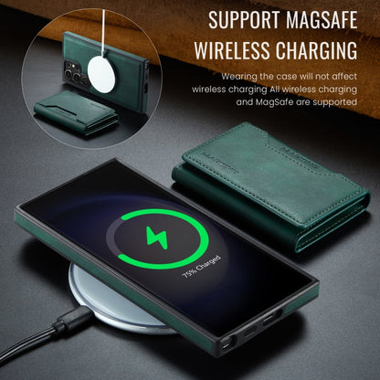 Pour Samsung Galaxy S23 Ultra 5G Étui de Téléphone Détachable MAGKING Série K2 avec Porte-Cartes RFID MagSafe (Vert)