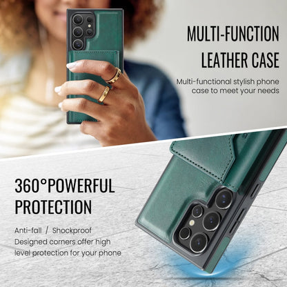 Pour Samsung Galaxy S23 Ultra 5G Étui de Téléphone Détachable MAGKING Série K2 avec Porte-Cartes RFID MagSafe (Vert)