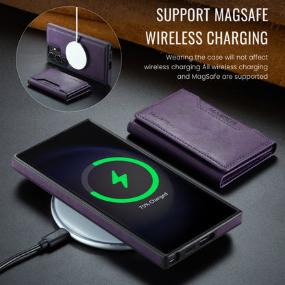 For Samsung Galaxy S23 Ultra 5G MAGKING K2 Series MagSafe RFID Card Bag Detachable Phone Case(Purple)