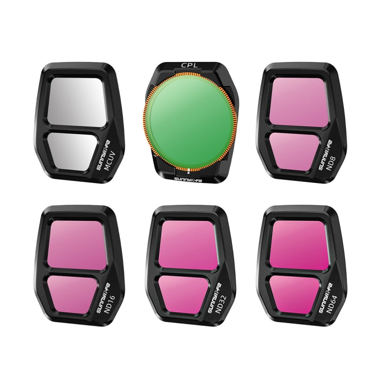 Pour le filtre d'objectif de caméra DJI Air 3S Sunnylife, Filtre: 6 en 1 UV CPL ND8-64
