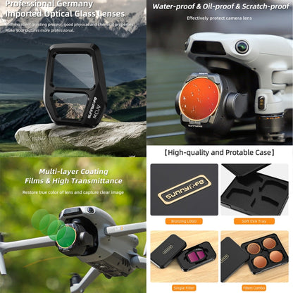 Pour filtre d'objectif de caméra DJI Air 3S Sunnylife, filtre : ND16