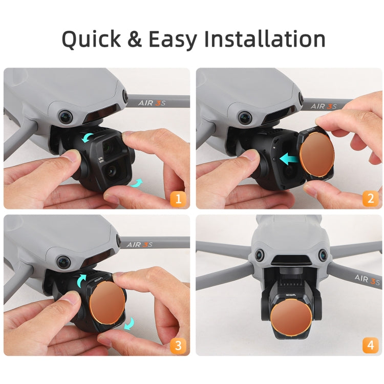 For DJI Air 3S Sunnylife Camera Lens Filter, Filter:MCUV