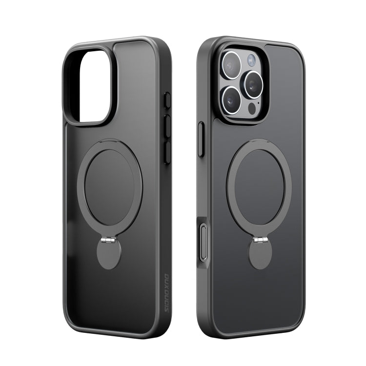 For iPhone 16 Pro Max DUX DUCIS Yind Series MagSafe TPU Hybrid PC Phone Case with Stand(Black)