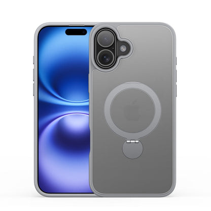 Pour iPhone 16 Plus DUX DUCIS Série Yind Coque de téléphone hybride en TPU et PC MagSafe avec support (Gris)