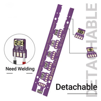 2UUL BT02 Detachable Double Sided Power Boot Battery Connector for iPhone 8 to 15 Pro Max / Android