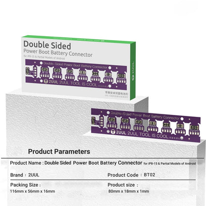 2UUL BT02 Detachable Double Sided Power Boot Battery Connector for iPhone 8 to 15 Pro Max / Android