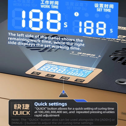 Qianli UVX24 16 inch Powerful Integrated UV Curing Lamp Box, Plug:UK Plug