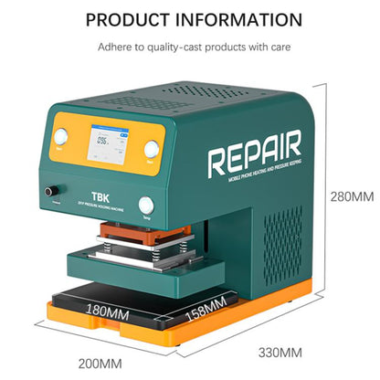 TBK 201P Frame / Screen / Back Cover Pressure Holding Machine with Built-in Vacuum Pump, Plug:EU Plug
