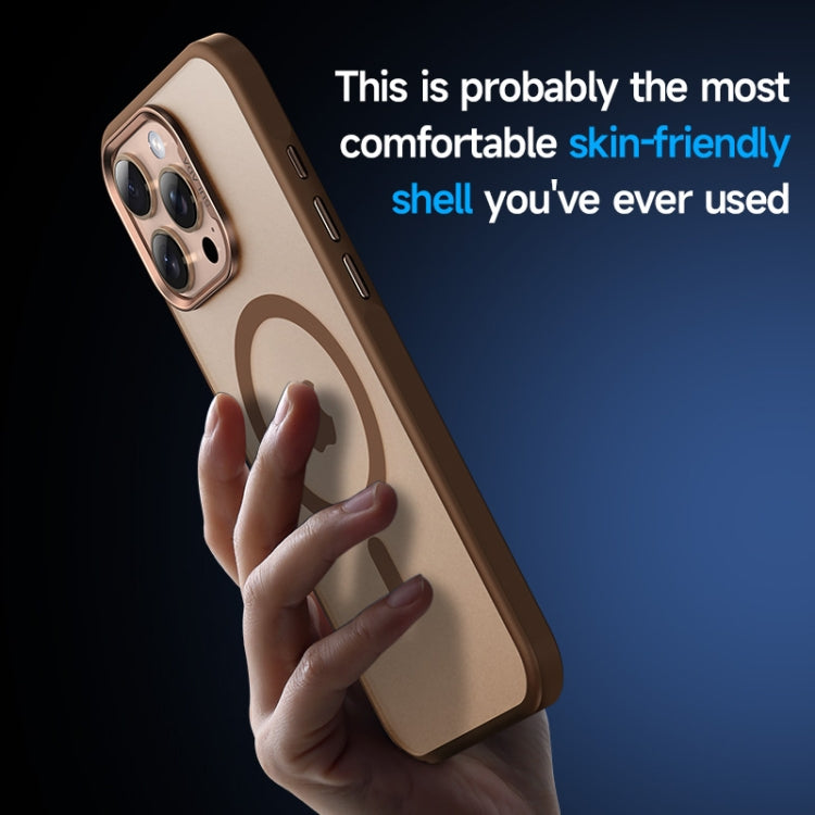 For iPhone 15 Pro Max SULADA Light Sand MagSafe Magnetic PC Hybrid TPU Phone Case(Blue)