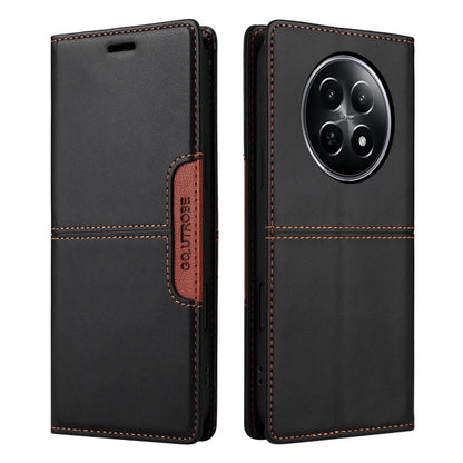 For Realme 12 5G / 12 Lite GQUTROBE G01 RFID Anti-theft Leather Phone Case(Black)