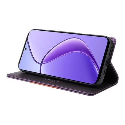 For Realme 12 5G / 12 Lite GQUTROBE G01 RFID Anti-theft Leather Phone Case(Purple)