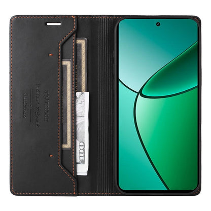 For Realme 12+ GQUTROBE G01 RFID Anti-theft Leather Phone Case(Black)