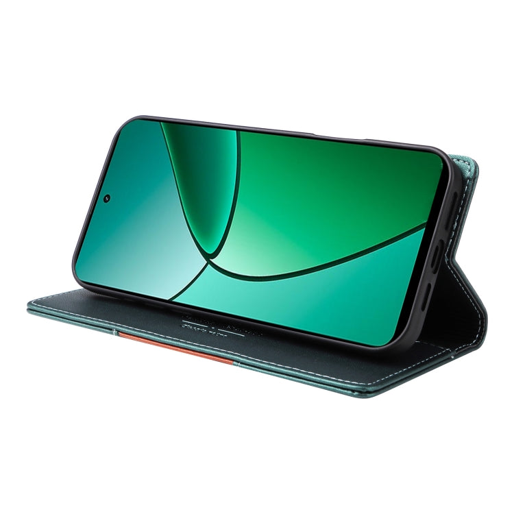 For Realme 12+ GQUTROBE G01 RFID Anti-theft Leather Phone Case(Green)