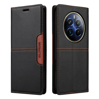 For Realme 12 Pro+ GQUTROBE G01 RFID Anti-theft Leather Phone Case(Black)