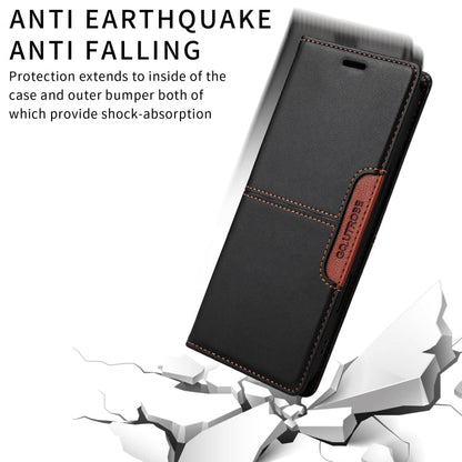 For Realme 12 Pro+ GQUTROBE G01 RFID Anti-theft Leather Phone Case(Black)