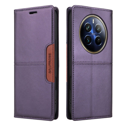For Realme 12 Pro+ GQUTROBE G01 RFID Anti-theft Leather Phone Case(Purple)