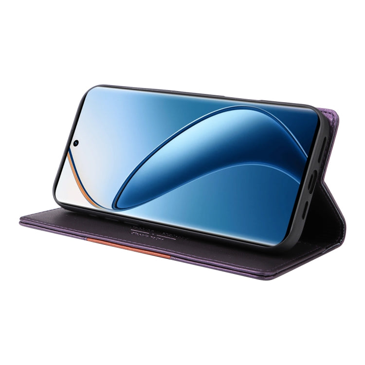 For Realme 12 Pro+ GQUTROBE G01 RFID Anti-theft Leather Phone Case(Purple)